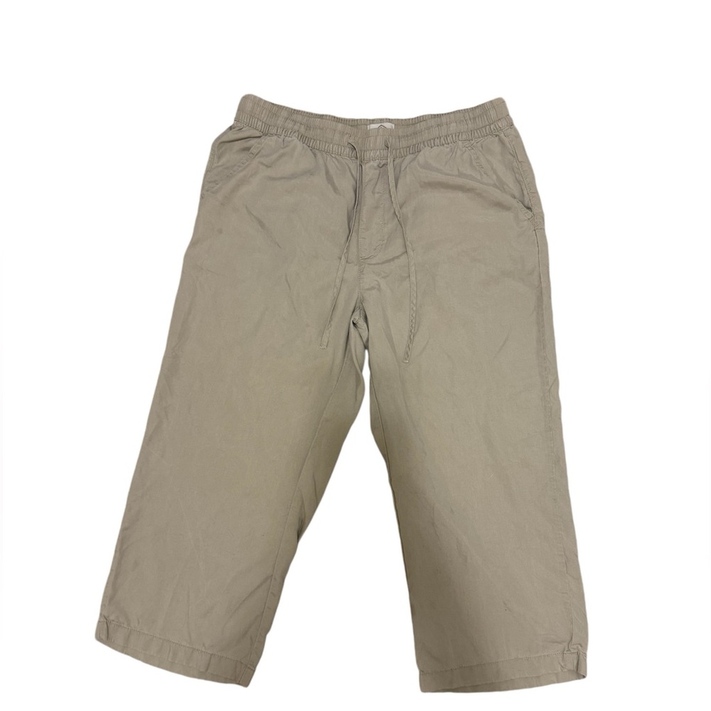 St. John's Bay Woman’s Beige Lightweight Elastic Waist Draw String Pants